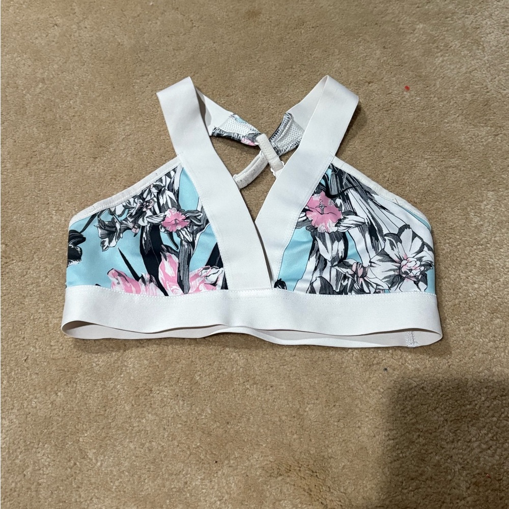 Nike Women's Indy Light Hyper Sports Bra - Black, White, Blue, Pink - Picture 2 of 4